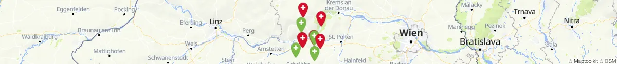 Kartenansicht für Apotheken-Notdienste in der Nähe von Weiten (Melk, Niederösterreich)